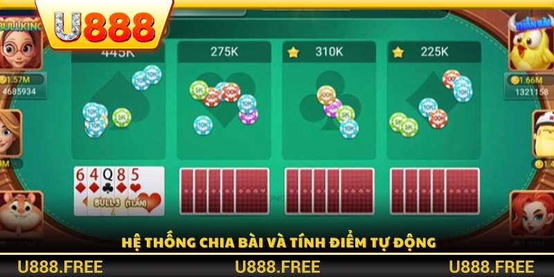 Nền tảng sẽ tự động chia bài và tính điểm 